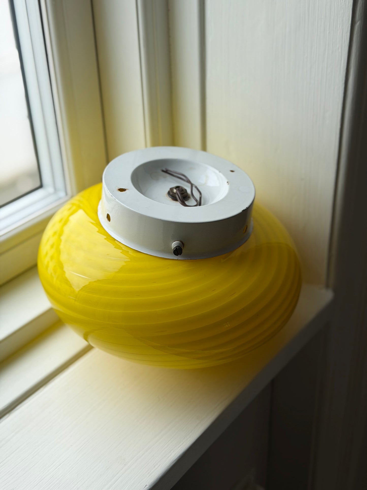 Vintage vetri murano gul plafond væglampe 22cm