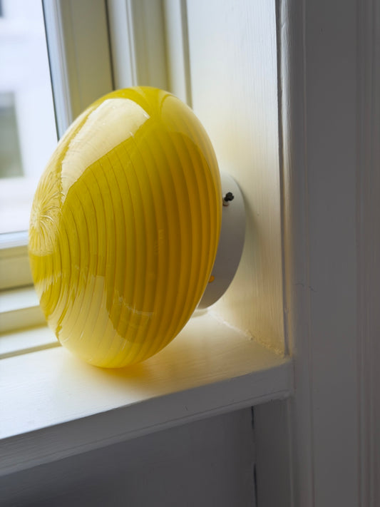 Vintage vetri murano gul plafond væglampe 22cm