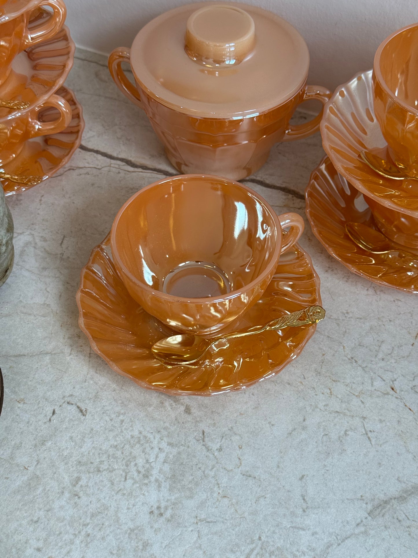 Termocrisa Mexico kaffeservice i Peach Lustre