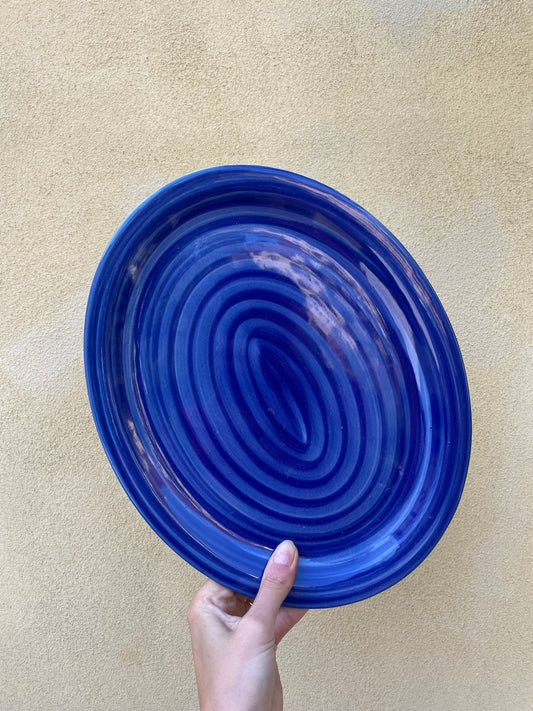 Blue Italian swirl dish