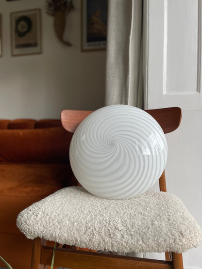 Vintage Murano plafond 38cm med krom base