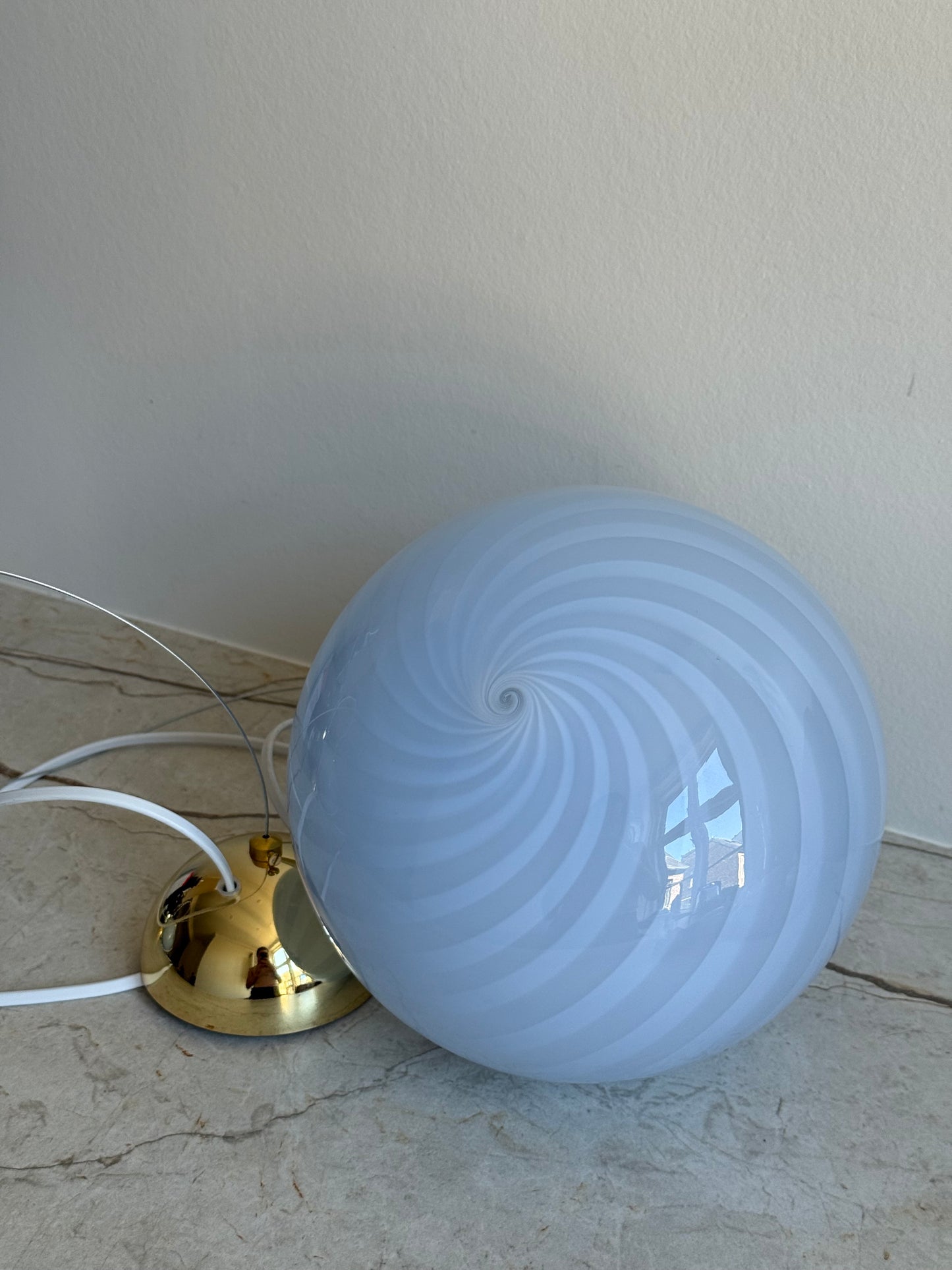 Vintage murano blå mini pendel 22cm