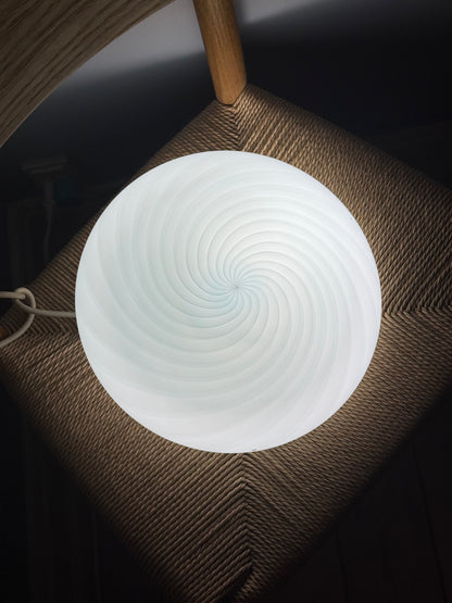 Lyseblå vintage murano plafond 30cm (2 tilgængelig)