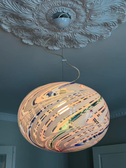 Vintage Murano Regnbue Pendel loftslampe 45cm
