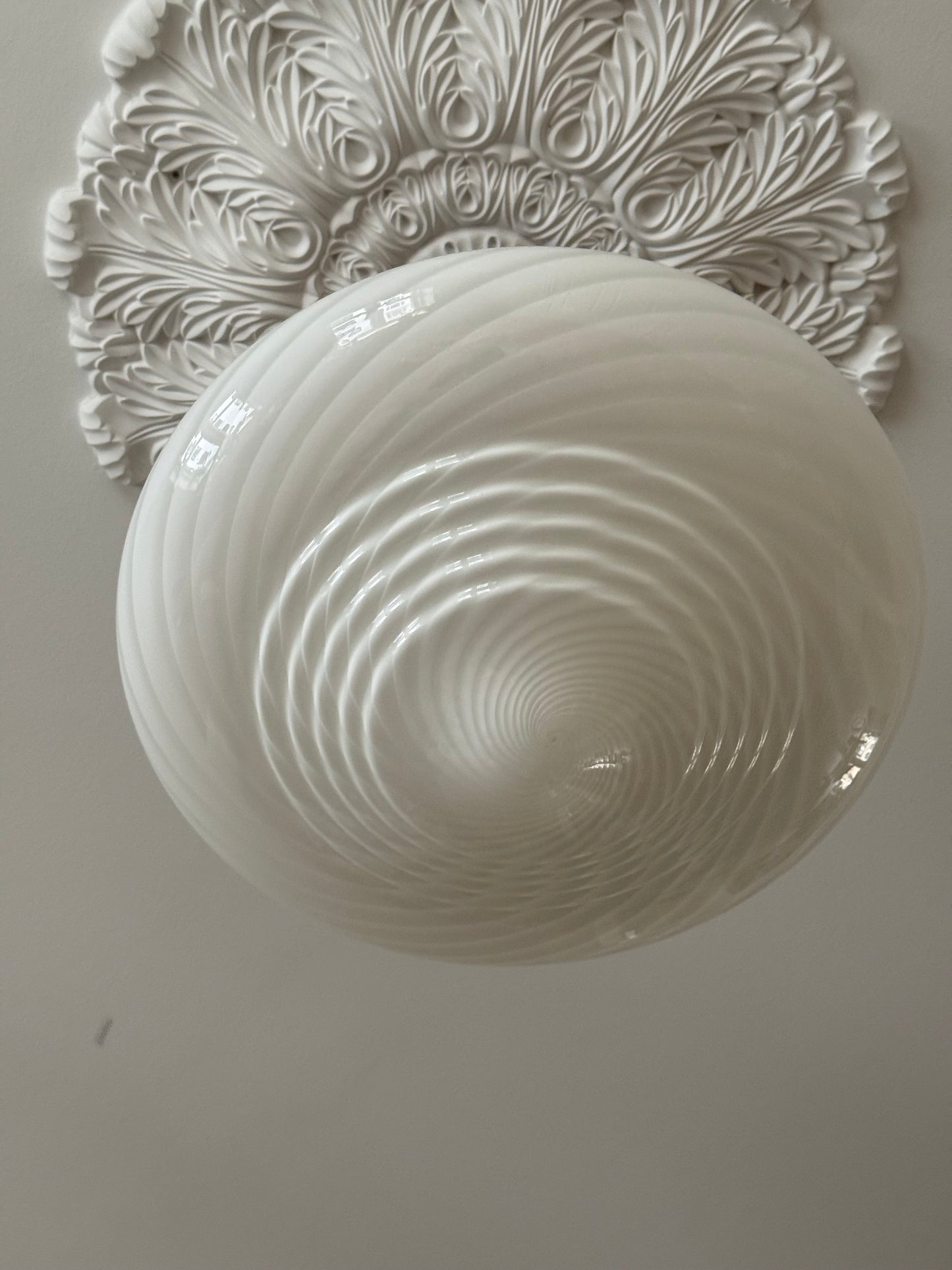 Vintage Murano dobbelt swirl lampe 50cm