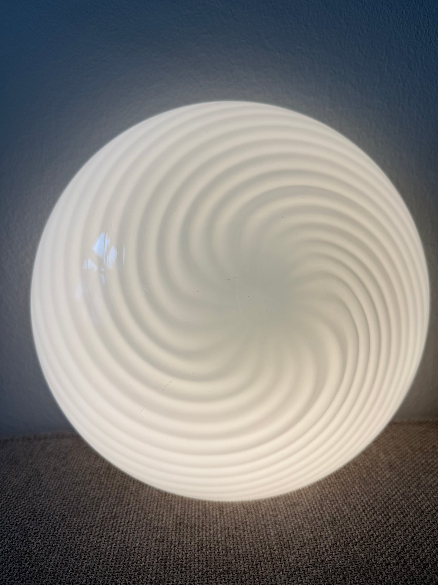 Vintage Vetri hvid Murano plafond væglampe 25cm