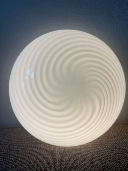 Vintage Vetri hvid Murano plafond væglampe 25cm