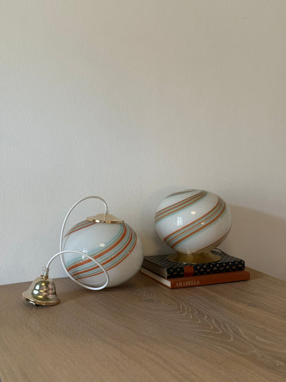 Flerfarvet Murano mini pendel