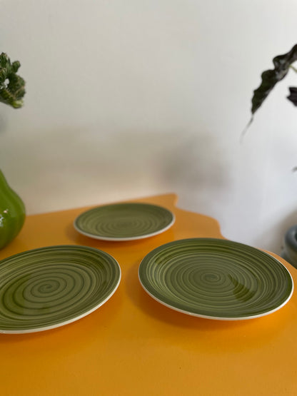 Grønne swirl frokosttallerkener