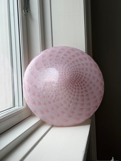 Lyserød spættet vintage Murano væglampe 30cm