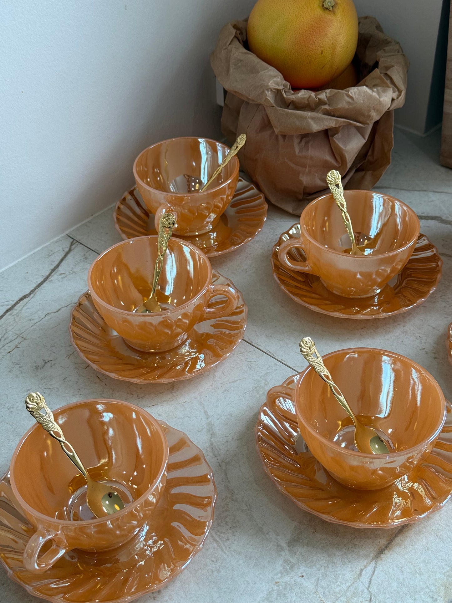 Termocrisa Mexico kaffeservice i Peach Lustre