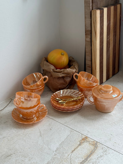 Termocrisa Mexico kaffeservice i Peach Lustre