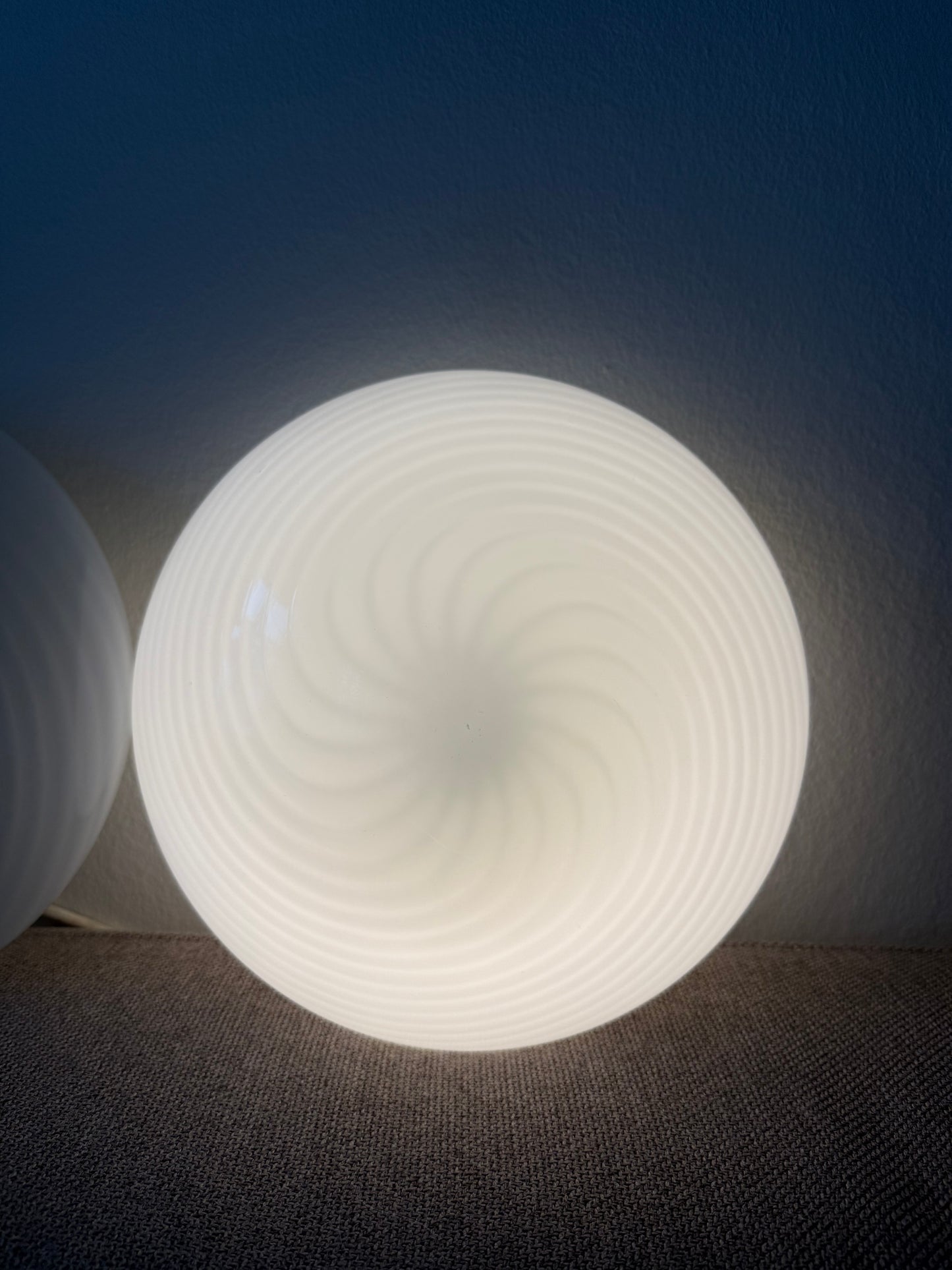 Vintage Vetri hvid Murano plafond væglampe 25cm