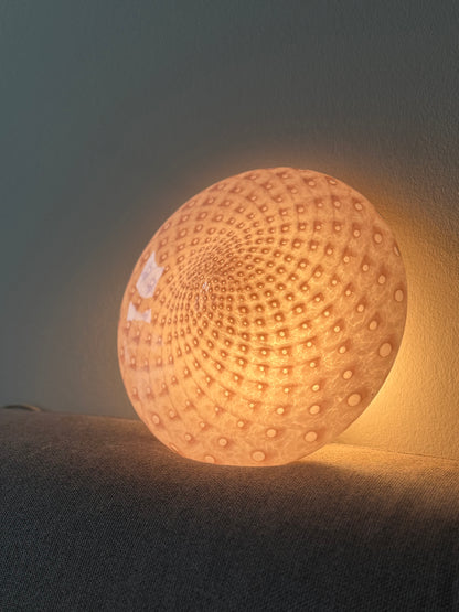 Lyserød spættet vintage Murano væglampe 30cm