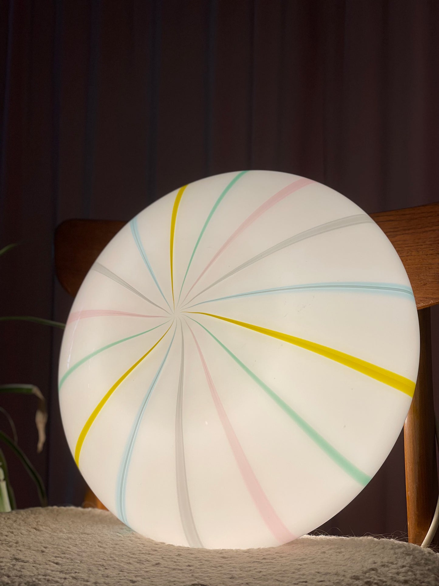 Vintage Murano candy plafond væglampe 38cm