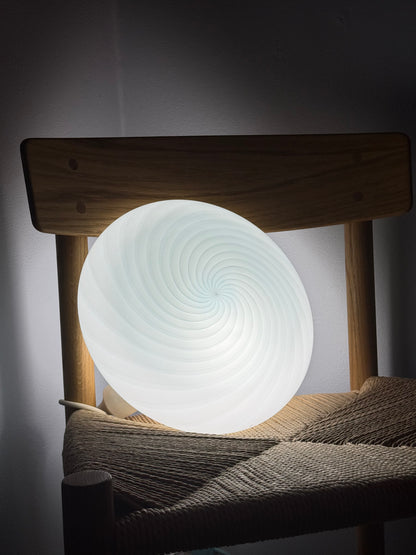 Lyseblå vintage murano plafond 30cm (2 tilgængelig)
