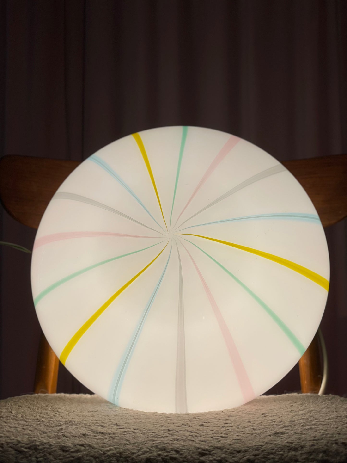 Vintage Murano candy plafond væglampe 38cm