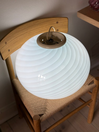 Vintage Murano lys blå pendel 44cm