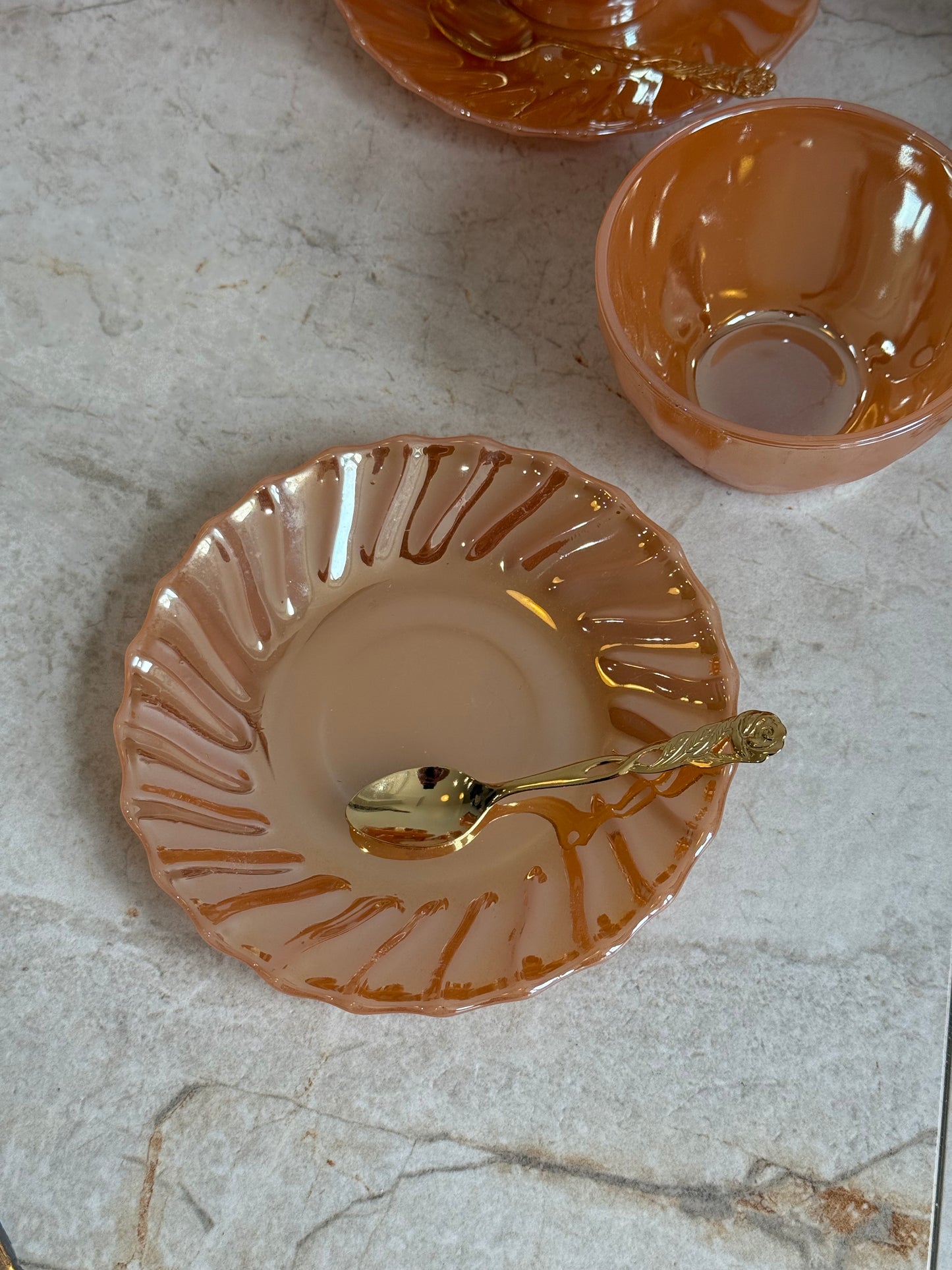 Termocrisa Mexico kaffeservice i Peach Lustre