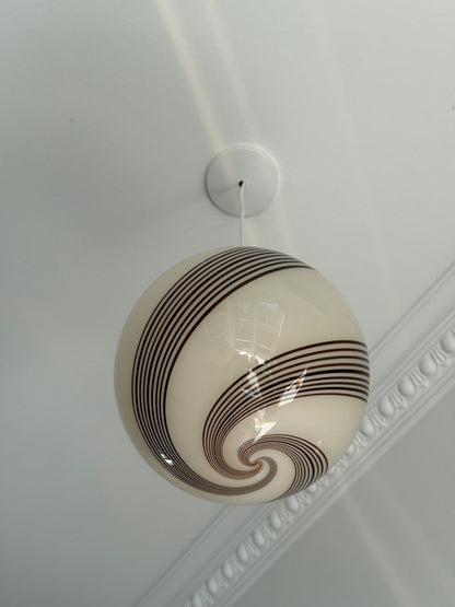 Vintage murano karamel mini pendel 20cm