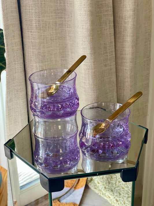 Small glass bowl with heavy base