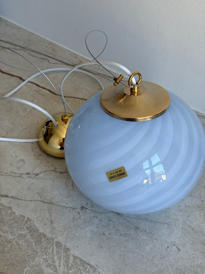Vintage murano blå mini pendel 22cm