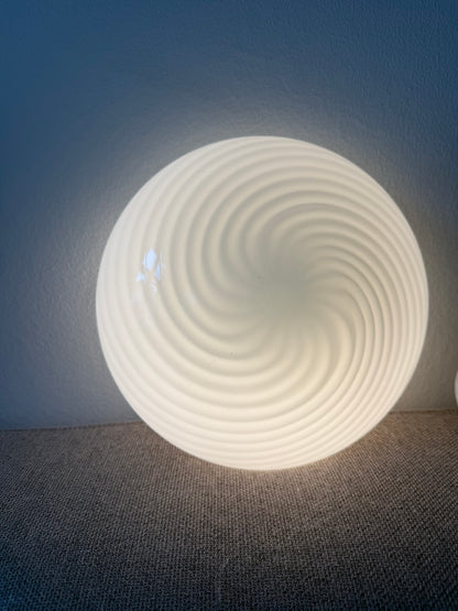 Vintage Vetri hvid Murano plafond væglampe 25cm