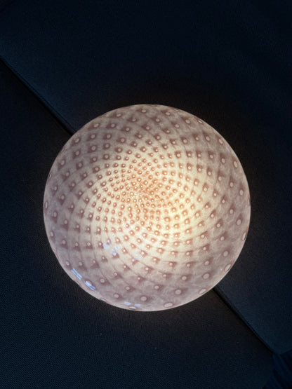 Lyserød spættet vintage Murano væglampe 30cm