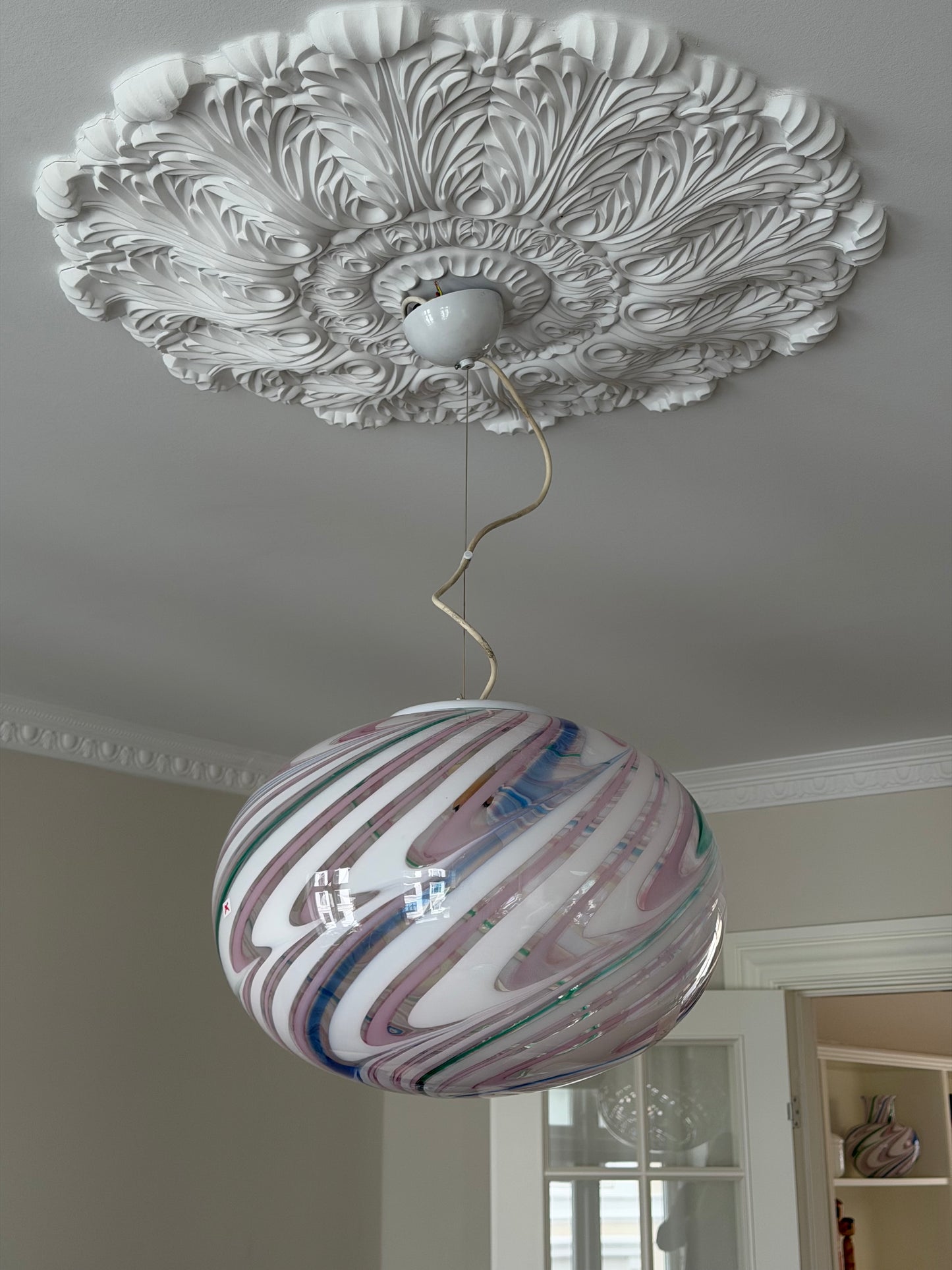Vintage Murano Regnbue Pendel loftslampe 45cm