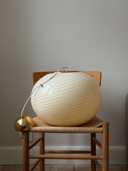 Gul vintage Vetri Murano loftlampe 45cm