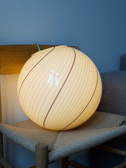 Vintage Murano loftlampe 35cm i cremet karamel
