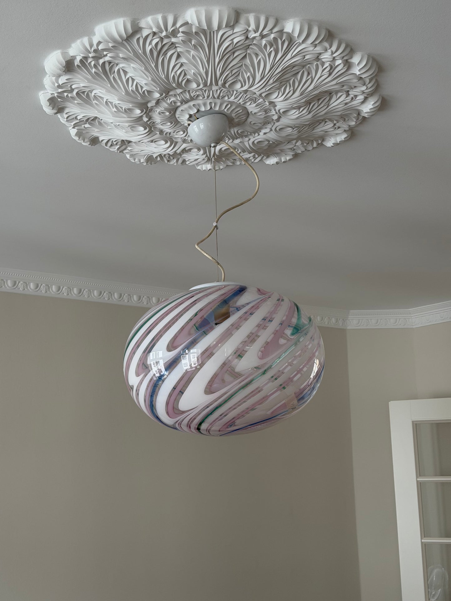 Vintage Murano Regnbue Pendel loftslampe 45cm