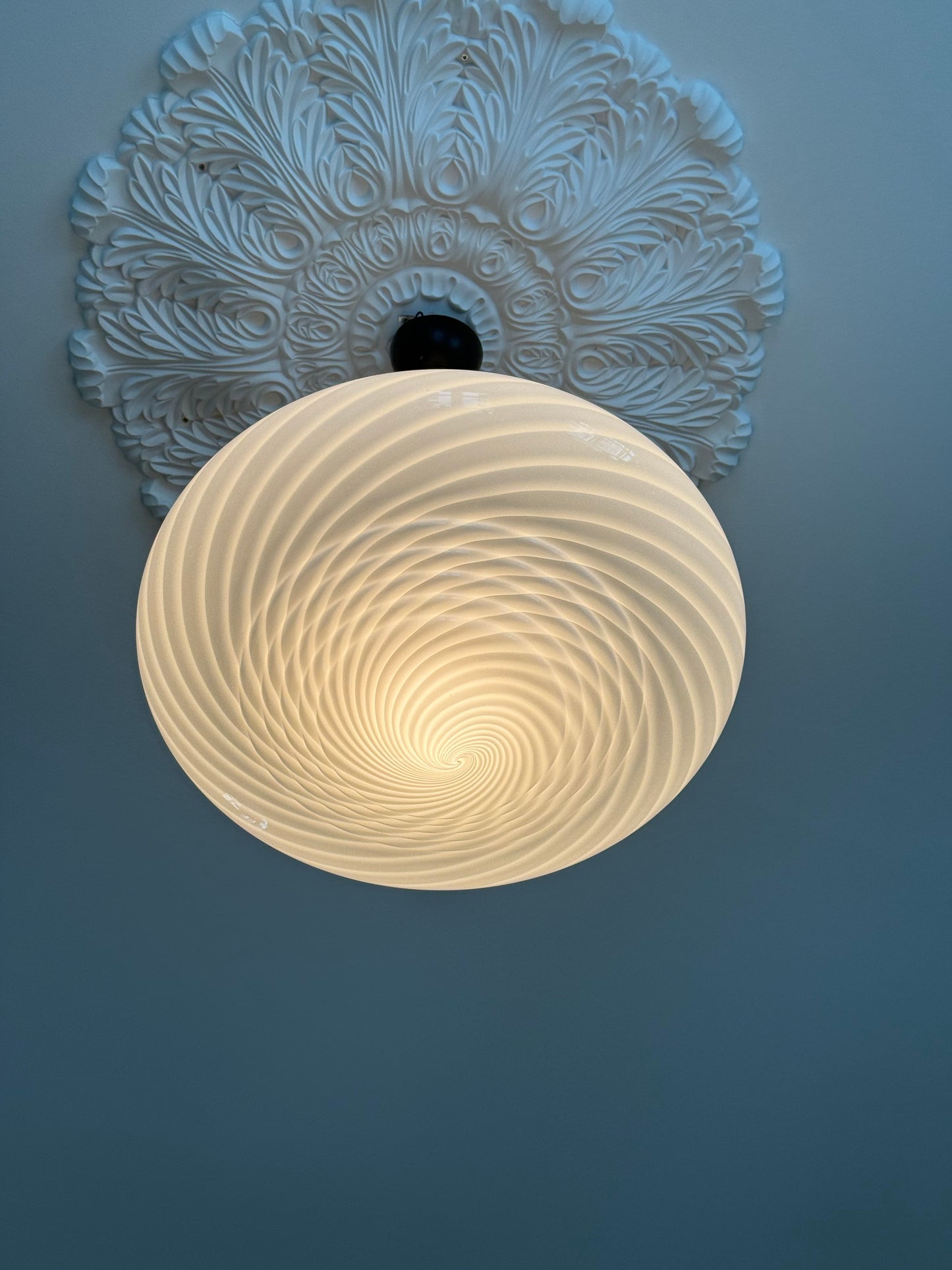Vintage Murano dobbelt swirl lampe 50cm