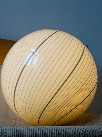 Vintage Murano loftlampe 35cm i cremet karamel