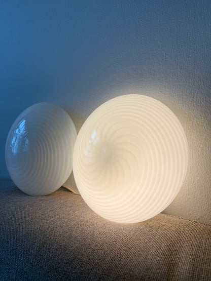 Vintage Vetri hvid Murano plafond væglampe 25cm