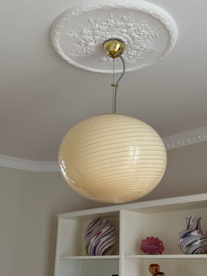 Gul vintage Vetri Murano loftlampe 45cm
