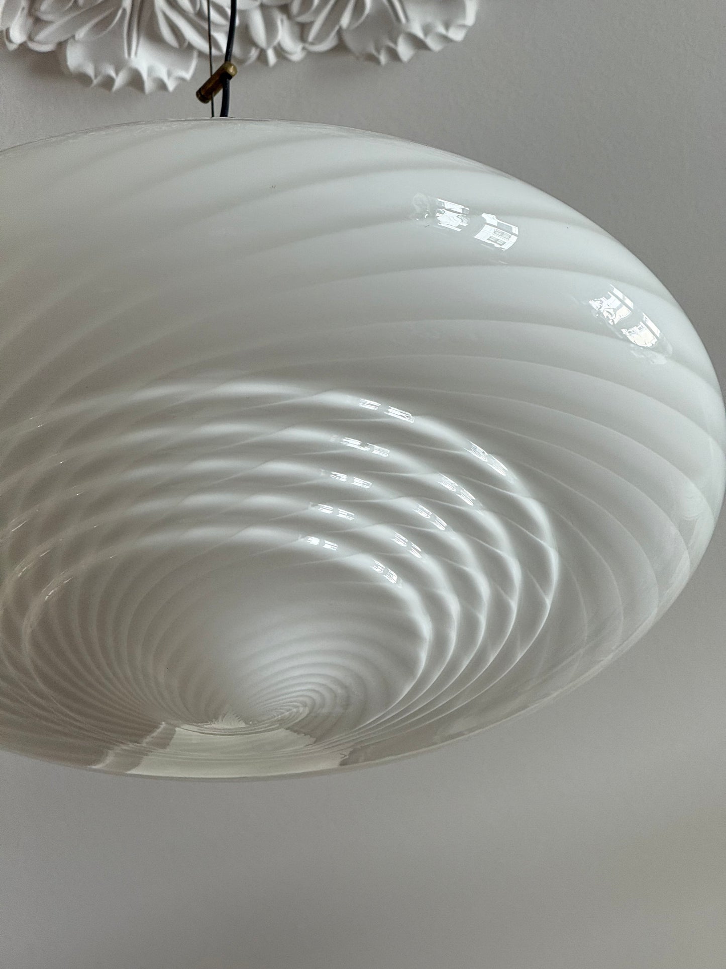 Vintage Murano dobbelt swirl lampe 50cm