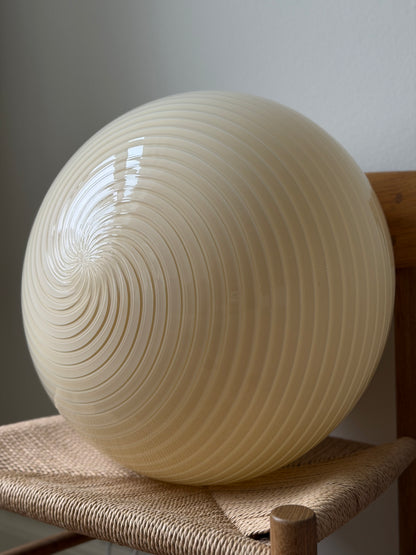 Gul vintage Vetri Murano loftlampe 45cm