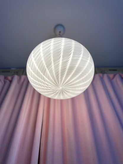 White peacock vintage Murano pendant light 40cm