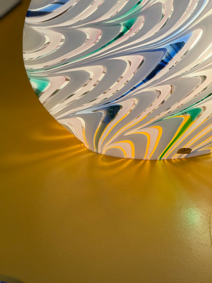 Vintage Murano regnbue bordlampe