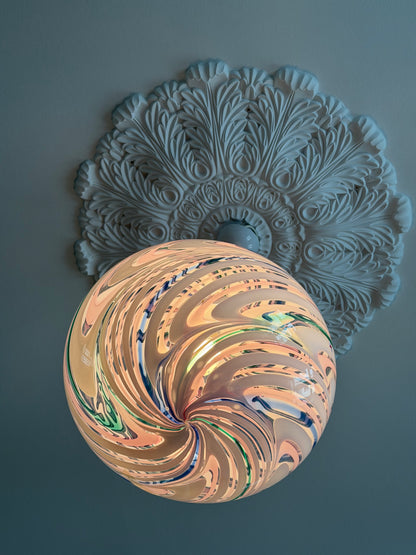 Vintage Murano Regnbue Pendel loftslampe 45cm