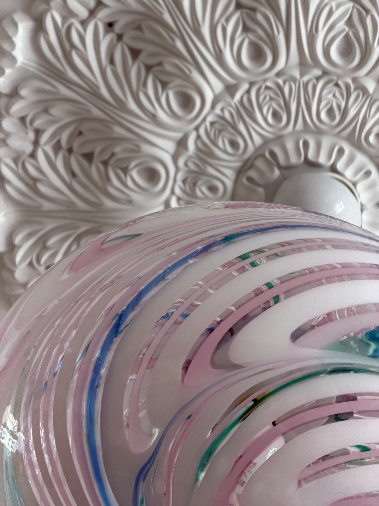 Vintage Murano Regnbue Pendel loftslampe 45cm