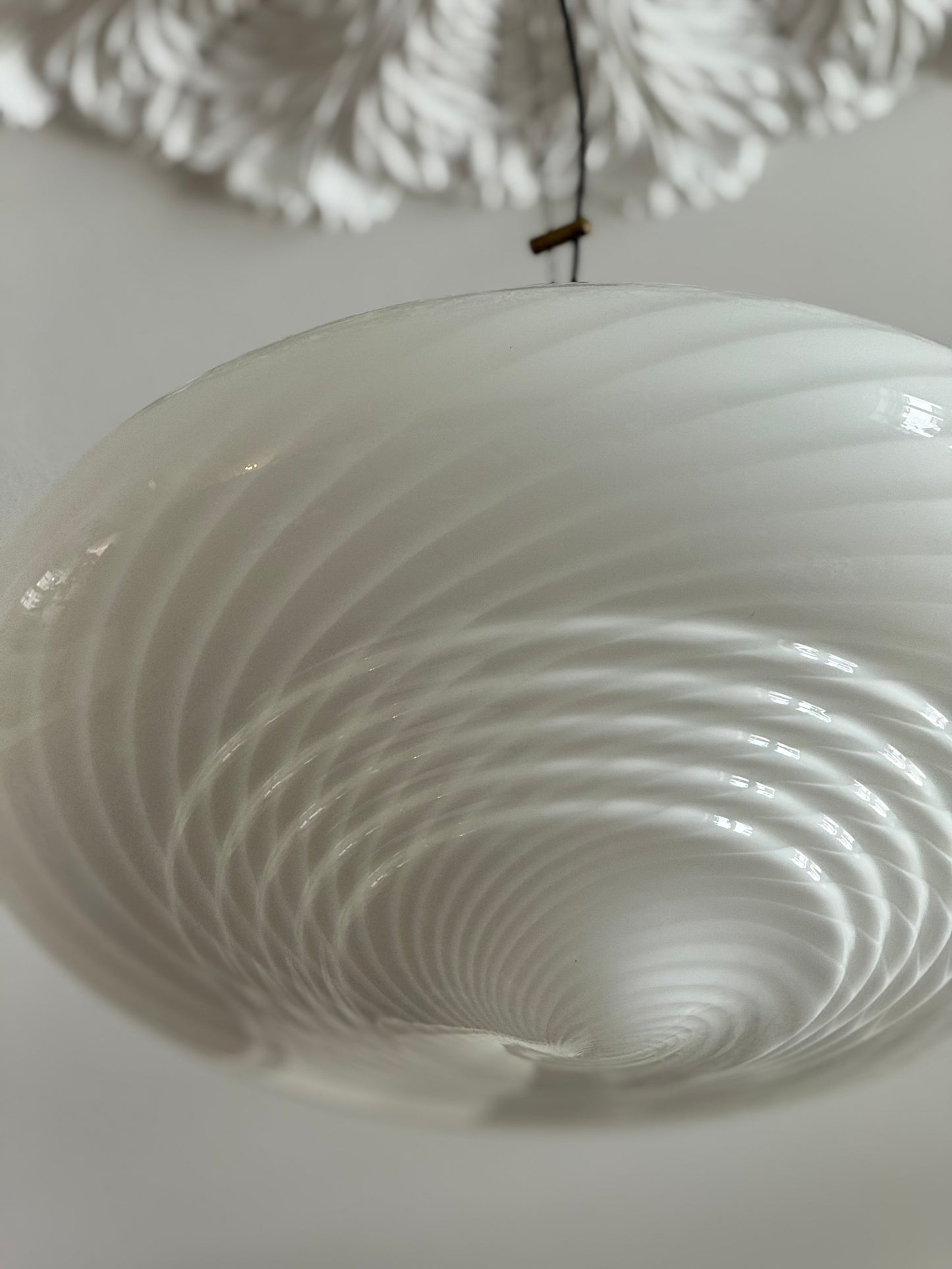 Vintage Murano dobbelt swirl lampe 50cm