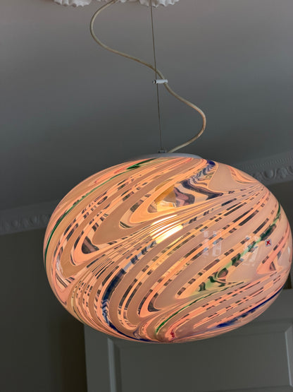 Vintage Murano Regnbue Pendel loftslampe 45cm