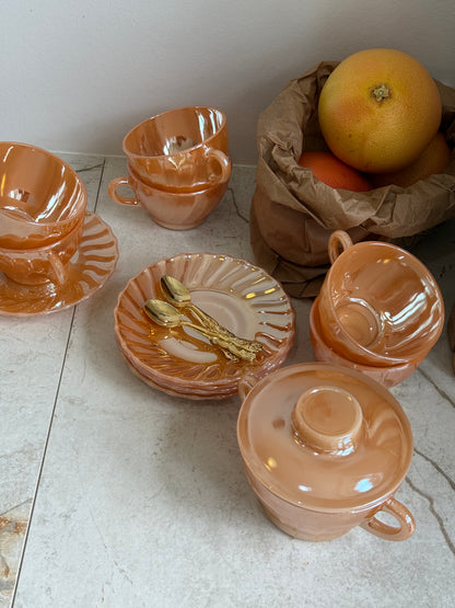 Termocrisa Mexico kaffeservice i Peach Lustre