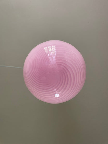 Vintage Murano bubblegum pendel 40cm