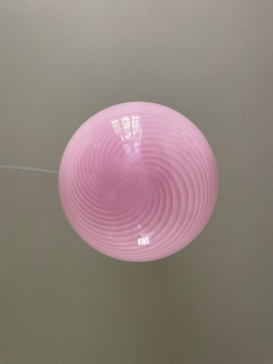 Vintage Murano bubblegum pendel 40cm