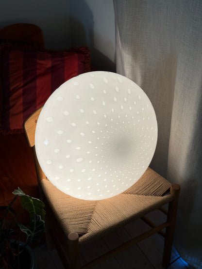 Vintage Murano oval måne pendel Loftlampe 47cm