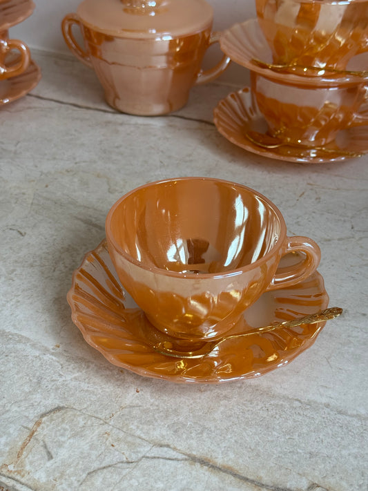 Termocrisa Mexico kaffeservice i Peach Lustre