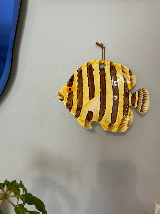 Adventurous fish as a dish or wall hanging